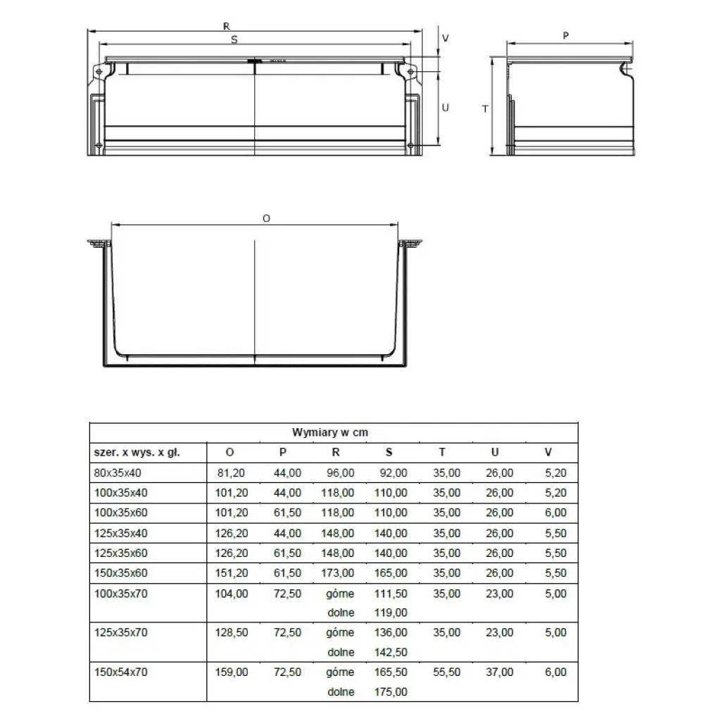 MULTINORM nadstawka 125x35x40